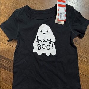 Cat & Jack Black Ghost T-Shirt hey boo